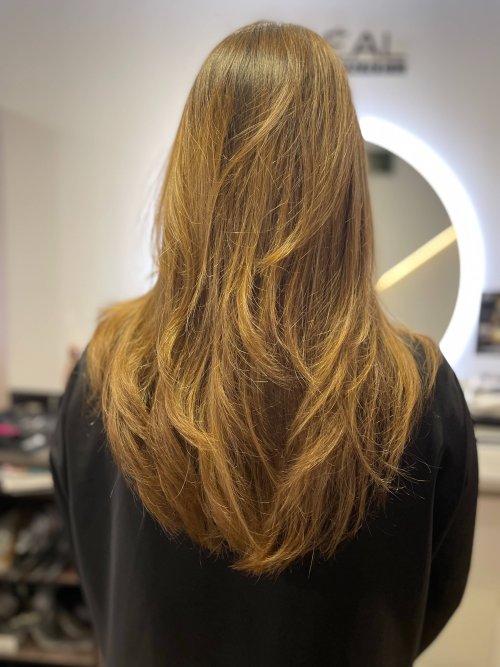 Mèches ou balayage pour cacher cheveux blancs Montpellier Polygone Triangle